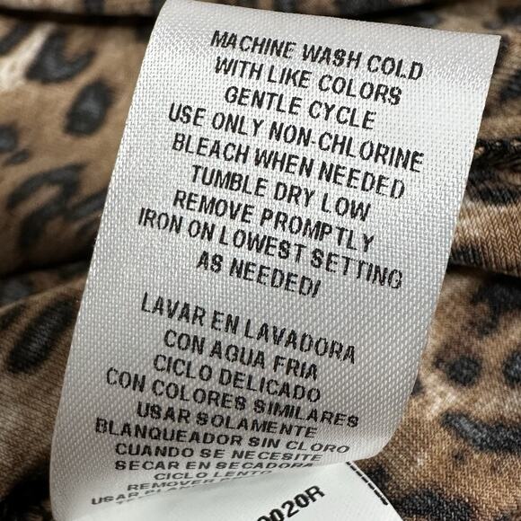 Robbie Bee Leopard Print 3/4 Sleeve Dress size Medium - Picture 8 of 8